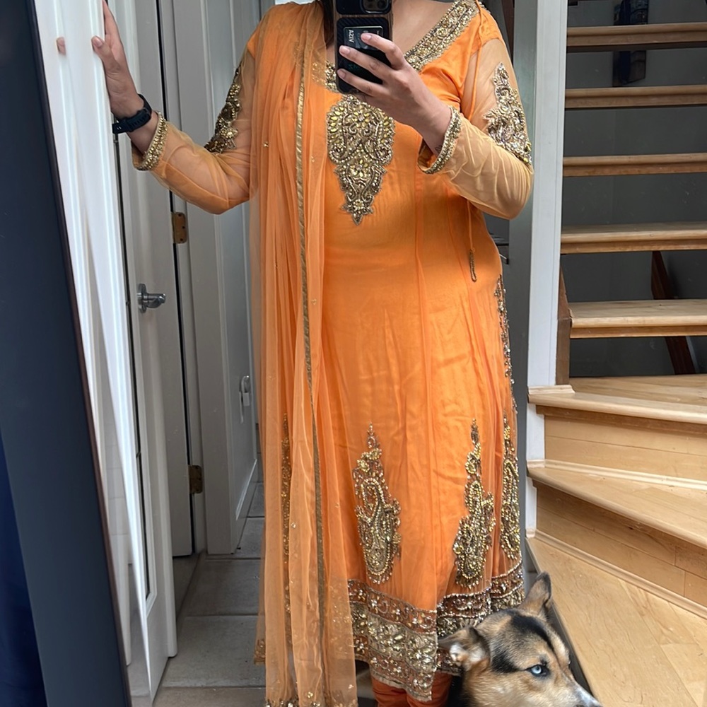 Anarkali With Churidaar Pajami